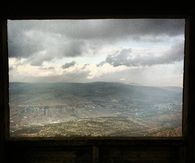 Hazy View of Farmland in Israel