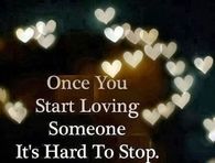 once you start loving someone
