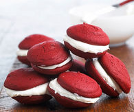 Red velvet whoopie pies