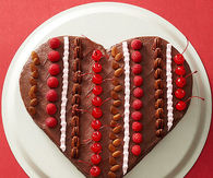 Red velvet heart cake