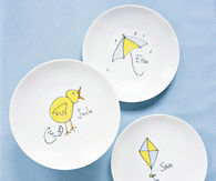 Dishes with Childs Artwork