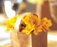 Paper basket bouquets