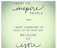 Because of you, I didn't give up