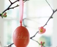 Beaded egg ornaments