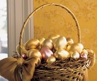 Golden easter basket