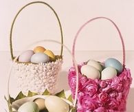 Flowered easter basket