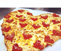 Heart pizza