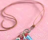 Beaded charm necklace