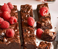 Fudgy cherry and port brownies