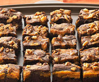 Marbled chocolate pumpkin brownies