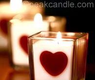 Heart embed candles
