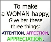to make a woman happy