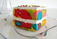 Rainbow candy cake