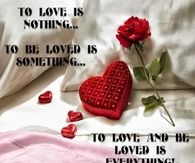 to love and be loved