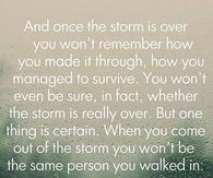 once the storm is over