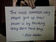 people give up their power