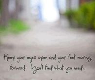 keep moving forward