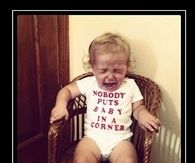 baby in the corner