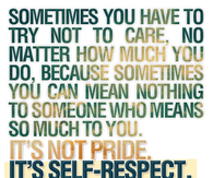 self respect