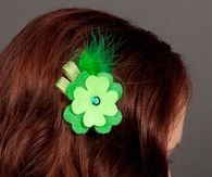 St patricks day clover fascinator