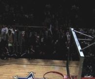 Paul George Slam dunk between legs