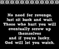 no need for revenge