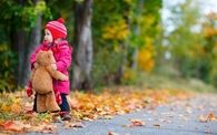 Little Girl with Her Teddy Bear