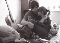 Cuddling couple