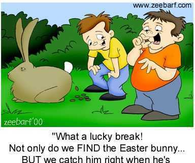 Bunny making chocolate eggs
