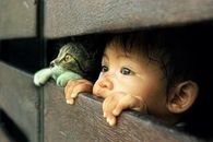 Cat and girl