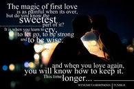 Learn to cry, let go, be strong and wise