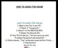 how to clean the house