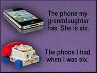 phones now and then