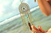 Gold dream catcher