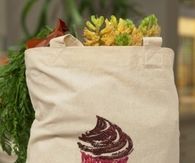 Glittered tote bags
