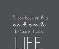I'll look back 