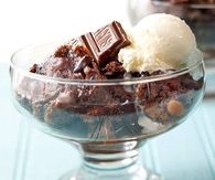 Triple chocolate peanut butter pudding cake