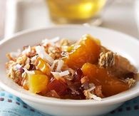 Tropical apricot crisp