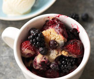 Triple berry cobbler