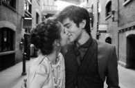 Kiss In Black And White