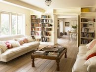 Living room book storage