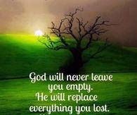 God will never leave