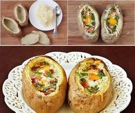  Baked Eggs and Bacon In Potato Bowls
