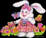 Easter Bunny in Garden