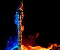 Animated Burning Guitar
