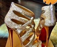 Gold Glitter Shoes