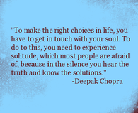 In silence you hear truth