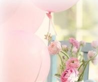 Pink party flowers