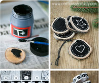 DIY Chalkboard wood tags