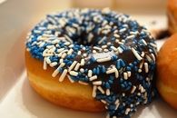 Chocolate donut with sprinkle